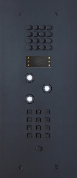 Wizard Bronze mat IP 3 buttons small keypad and color cam